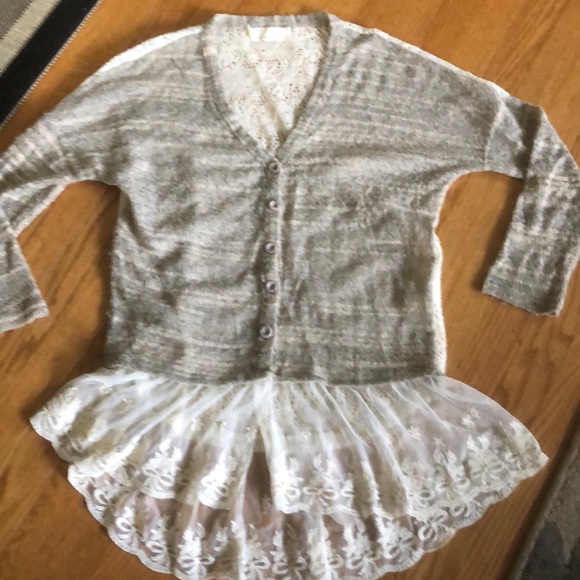 Anthropologie Sweaters - Beautiful crochet and lace cardigan. 🌸
